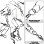 MAXQUU 100 pièces émerillons de pêche émerillons de pêche en mer Adaptateur de matériel de pêche Adaptateur de Boucle d'alpinism