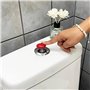 Bouton de Toilette en Forme de Cœur - 4 Pièces, Mignon et Coloré, Outil d'Impression en Plastique pour Réservoir de Chasse d'Eau