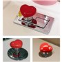 Bouton de Toilette en Forme de Cœur - 4 Pièces, Mignon et Coloré, Outil d'Impression en Plastique pour Réservoir de Chasse d'Eau