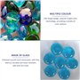 MAXQUU Lot de 100 galets en verre de 500 g de 12 à 17 mm avec 1 sac en velours - Perles plates en cristal pour ornements de meub