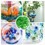 MAXQUU Lot de 100 galets en verre de 500 g de 12 à 17 mm avec 1 sac en velours - Perles plates en cristal pour ornements de meub