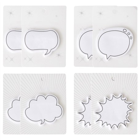 Lot de 240 notes autocollantes avec bulles de parole