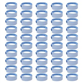 Lot de 50 bracelets vierges bleus - Bracelets d'identification - Bracelets d'entrée