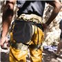 SLEEKEE 1 sac à craie d'escalade noir avec 1 boucle en métal d'alpinisme noire, équipement d'escalade, sac à craie réglable, sac