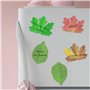 SLEEKEE Notes autocollantes en forme de feuille - Lot de 250 pièces (9.5 x 6.2 cm) - Vert, Rouge, Jaune - 1 unité