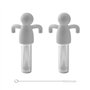 Lot de 2 passoires à thé en acier inoxydable gris