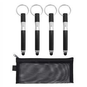 Lot de 4 stylets pour écran tactile avec 1 étui à crayons. Stylet pour écran tactile intelligent