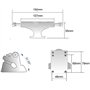 POFET 12,7 cm Skateboard Trucks Petit Fish Board Support en alliage d'aluminium Pont de skateboard Pont Joint Clou Ensemble Unis