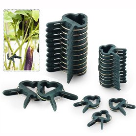 ANCLLO Lot de 20 Pinces Douces pour Plantes et Fleurs - Clips de Support Réglable pour Plantes Caches de Tuteurs de Jardin Struc