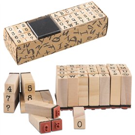 ZDNT Lettres Alphabet Timbres Set