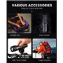 Maxesla Lampe de Poche LED Professionnelle Puissante 6000 Lumens,Lampe Torche LED Haute Puissance avec Batterie Rechargeable,5 M