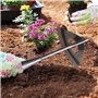 MasYosh Binette de jardin, houe creuse entièrement en acier trempé, outil de jardin, outil à main durable et efficace, pour désh