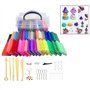 Xrten Pâte Polymère, 32 Couleurs Pâte À Modeler Non Toxique DIY Pâte Craft Kit Outils de Modélisation, L'accessoire