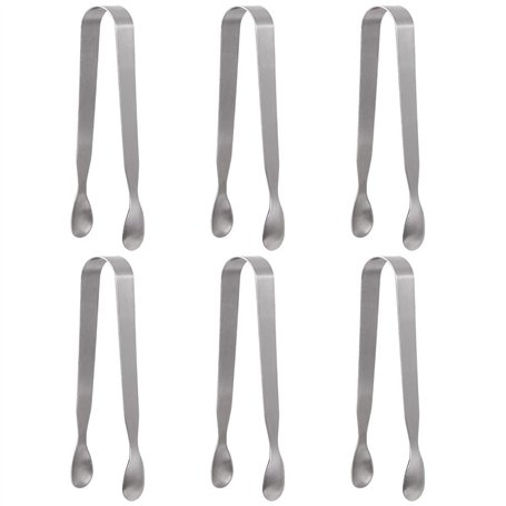 6 Pièces en Acier Inoxydable Mini Pinces de Service Multi-usages Petites Pinces Pinces à Sucre Glace Gadgets de Cuisine Pinces p