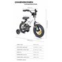 PROMETHEUS BICYCLES Velo Enfant 3 Ans Garcon vélo Fille 12 Pouces a Roulette pour 3 a 5 Ans - BMX en Blanc