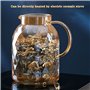 Pichet en Verre de 1.8 Litre avec Couvercle Carafe Verre avec Couvercle Carafe en Verre pour Eau thé glacé/vin/café/Lait/jus Car