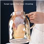 Pichet en Verre de 1.8 Litre avec Couvercle Carafe Verre avec Couvercle Carafe en Verre pour Eau thé glacé/vin/café/Lait/jus Car