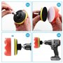 23 Pièces Polissage Voiture Kit，80mm Polissage Pad Éponge, pour Perceuse M10,pour le Polissage, le Meulage et le Cirage Dans les