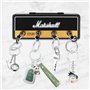Mar-shall Porte Clef Mural, Porte Cle Marshall Jack, JCM800, Porte-clés Mural Rétro Créatif avec 4 porte-clés, cadeau pour les m