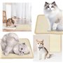 RISVOWO Griffoir pour Chat, Anti-dérapant Griffoir Chat Horizontal et Verticale, Sisal Tapis Griffoir Chat, 20 x 40cm Tapis Grat
