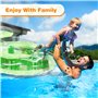 COOLJOYA Bouée Piscine Chaise Adulte | Matelas Gonflable avec Porte-Gobelet | Fauteuil Hamac pour La Fête Flottante de Natation 
