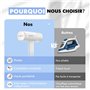 DIHOOM Defroisseur Vapeur, Defroisseur Vapeur Vertical Pliable Portable - 1000W, Chauffage Rapide Automatique Défroisseur Vapeur