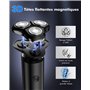 3D Tondeuse Barbe Homme- Rasoirs Électriques Homme avec Rechargeable Base -Rasoir Humide/Sec