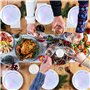 Vexillic 121 Pièces Vaisselles Anniversaire avec Assiette Dîner Papier Paille Assiettes Tasses Serviettes Nappe
