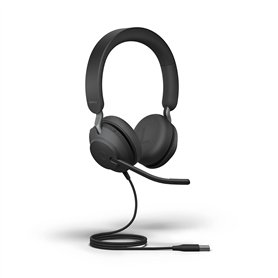 Jabra Evolve2 40 SE Casque Filaire stéréo antibruit avec Technologie d'appel à 3 Microphones et câble USB-A Certifié MS Teams Fo