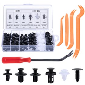 Ensemble de clips de fixation pour voiture - 6 types différents de pinces de garniture de porte et de clips en plastique pour pa