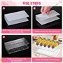 Szaboviktoria Lot de 2 Supports à Sucettes Transparents En Acrylique Avec 100 Bâtonnets Pour Cake Pops, PréSentoir à Cake Pop, B
