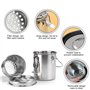 WENRERO Nettoyeur Pinceau en Acier Inoxydable Seau de Lavage Pinceau 9 * 8cm Nettoyeur de Pinceaux pour Artistes Seau de Lavage 
