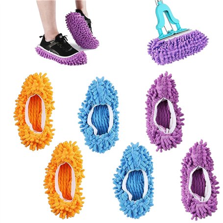3 Paires Microfibre Poussière Mop Chaussures