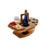 Plateau de Service à Fromage et Charcuterie en Bois Luxe - Surélevé et Portable - Avec Espace Intégré pour Fruits