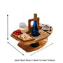 Plateau de Service à Fromage et Charcuterie en Bois Luxe - Surélevé et Portable - Avec Espace Intégré pour Fruits, Vin et Noix