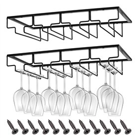 ROEXUN 2Pièces 4 Rangs Support pour Verre à Vin en Métal