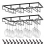 ROEXUN 2Pièces 4 Rangs Support pour Verre à Vin en Métal