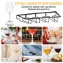 ROEXUN 2Pièces 4 Rangs Support pour Verre à Vin en Métal,Porte-Verres à Pied Suspendu,Capacité de 8 à 12 Verres par Support,Supp