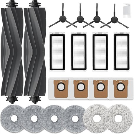 AVAENZO Accessoires pour Dreame L20 Ultra 2 Brosse Principale Rouleau 4 Chiffons 4 Filtres 6 Brosse latérale Aspirateur Pièces d