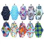 Lot de 10 serviettes hygiéniques lavables et réutilisables en charbon de bambou - 26 cm + 1 pochette imperméable