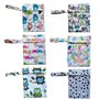 Lot de 10 serviettes hygiéniques lavables et réutilisables en charbon de bambou - 26 cm + 1 pochette imperméable