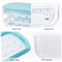 HUSHUI Bacs à glaçons en Silicone, Press Ice Cube Maker Box DIY Ice Tray Quick Ice Maker Box pour Whisky Cocktails Jus