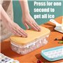 HUSHUI Bacs à glaçons en Silicone, Press Ice Cube Maker Box DIY Ice Tray Quick Ice Maker Box pour Whisky Cocktails Jus