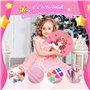 Ballery Cadeau Fille 4 5 6 7 8 9 10 Ans, Kits d'art et d'artisanat pour Enfants, Princesse Makeup Stickers Jouet Diamond Paintin