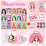 Ballery Cadeau Fille 4 5 6 7 8 9 10 Ans, Kits d'art et d'artisanat pour Enfants, Princesse Makeup Stickers Jouet Diamond Paintin