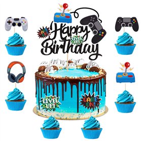 Décoration Gâteau Anniversaire Thème Jeu Vidéo
