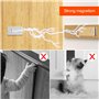 Frevoitna 10 PCS Aimant Porte Placard, Aimant Porte Autocollant Puissant, Ultra Mince Aimant Adhésif Porte Coulissante, Magnétiq