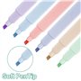 Fousenuk 12 pièces Surligneurs, Surligneur Pastel 12 Couleurs Différentes Surligneur Carrés Facile à Tenir, Pastels Aesthetic Hi