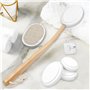 Magrimaxio Applicateur Creme Dos, 7 Pièces Brosse Pour le Dos Douche Avec 4 Tête de Brosse Remplaçable, Brosse Dos Douche Long M