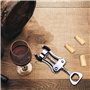 Gvolatee Tire-bouchon à ailettes avec vis en spirale,décapsuleur en alliage de zinc avec bouchon à vin et bec verseur, pour bouc